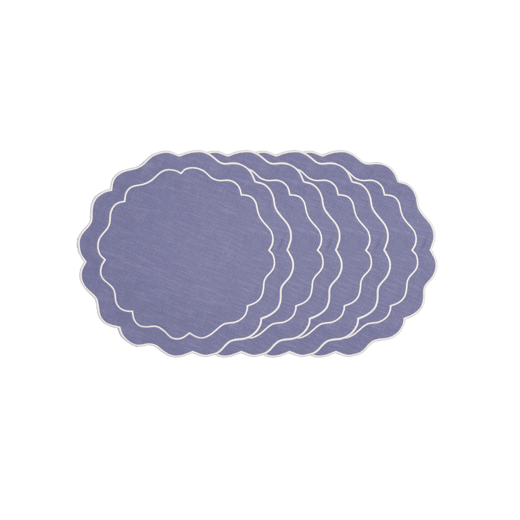 Henriette - Luxury Linens Placemats Seafolly Placemat in Purple Blue (set of 4)