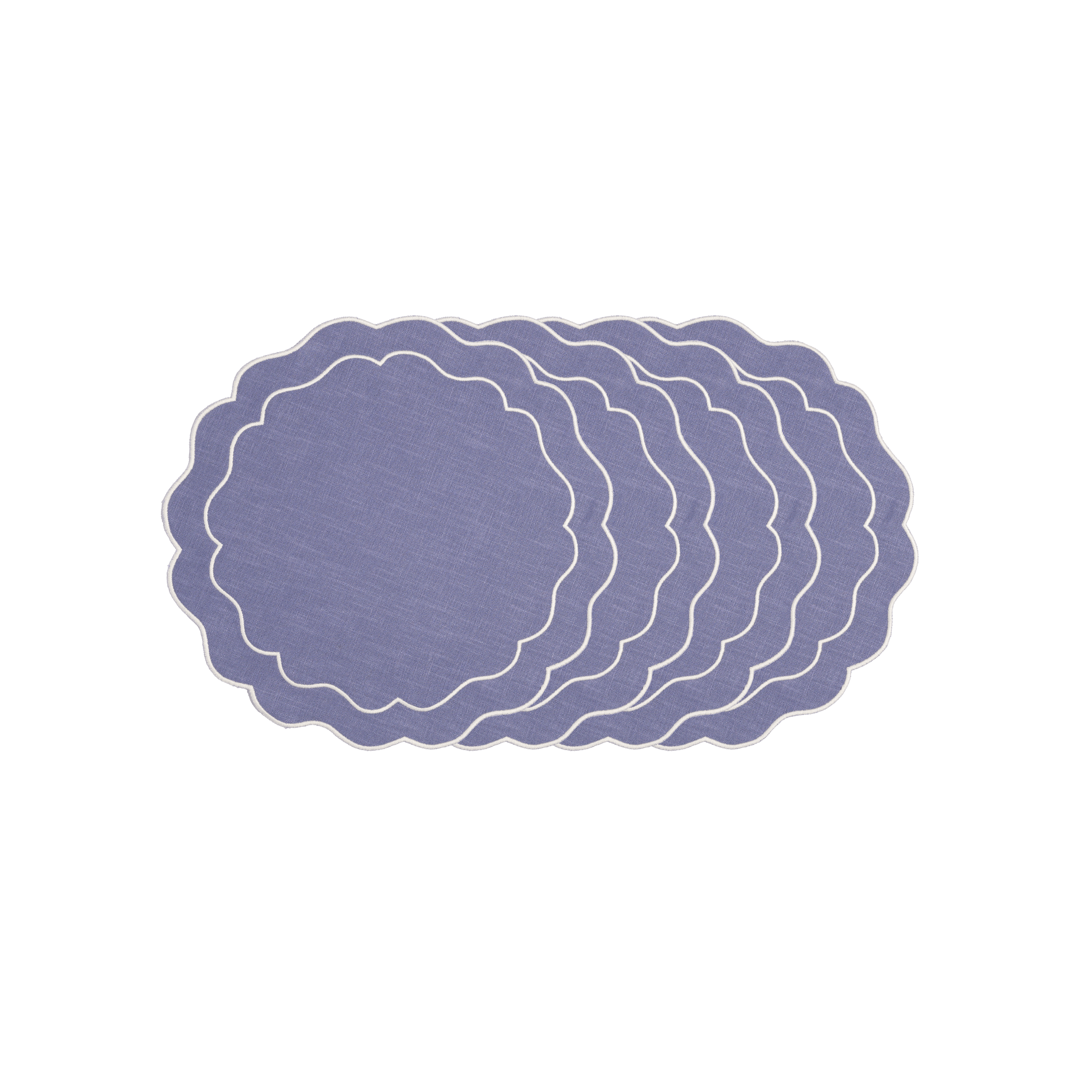 Henriette - Luxury Linens Placemats Seafolly Placemat in Purple Blue (set of 4)