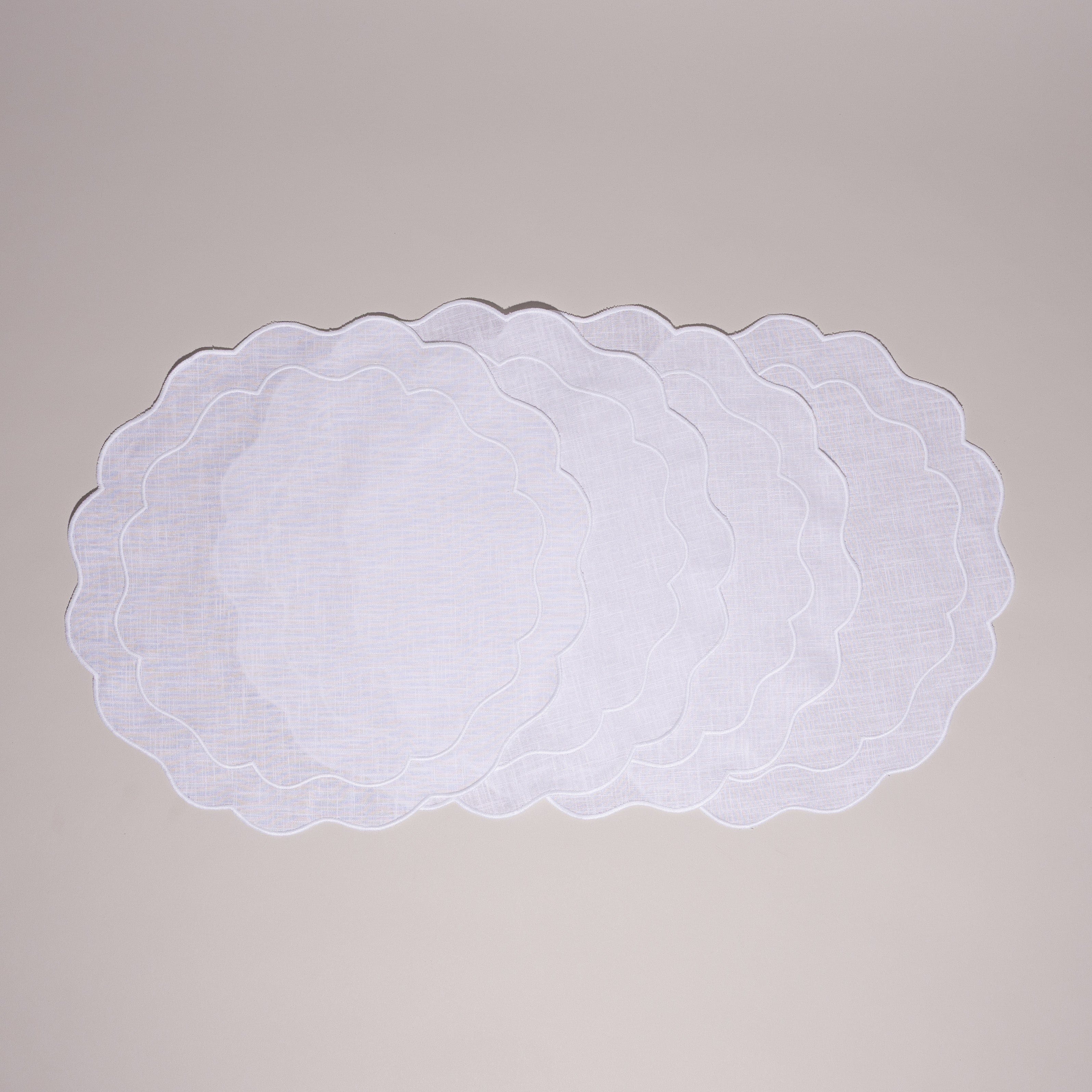 Henriette - Luxury Linens Placemats Seafolly Placemat in White/White (set of 4)