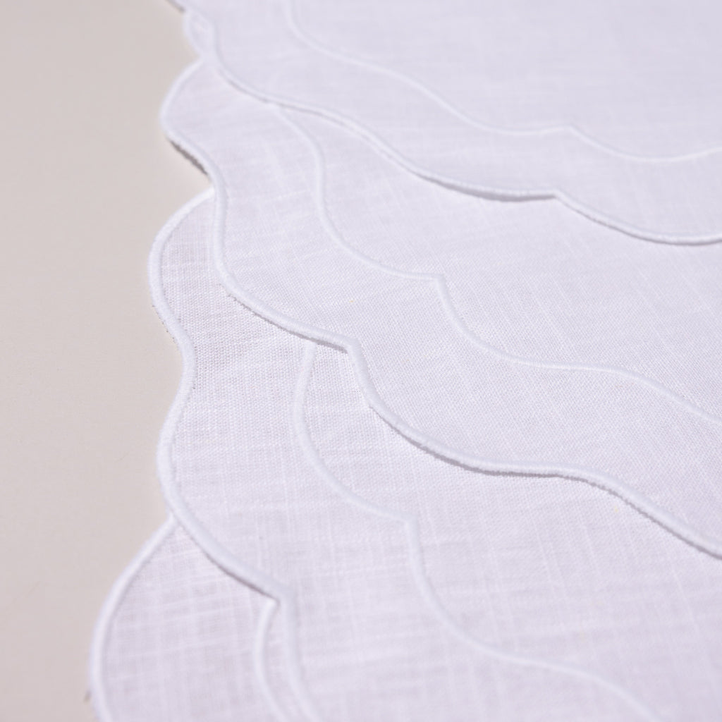 Henriette - Luxury Linens Placemats Seafolly Placemat in White/White (set of 4)