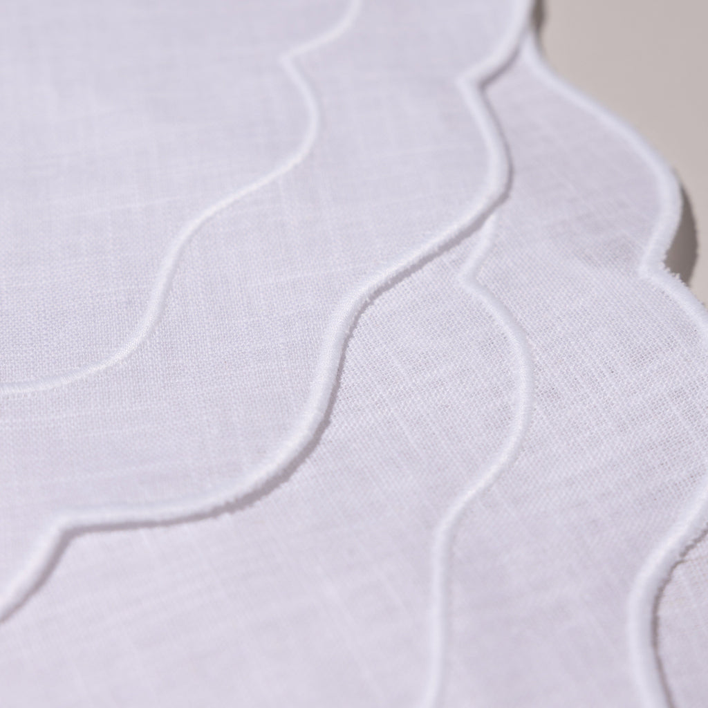 Henriette - Luxury Linens Placemats Seafolly Placemat in White/White (set of 4)