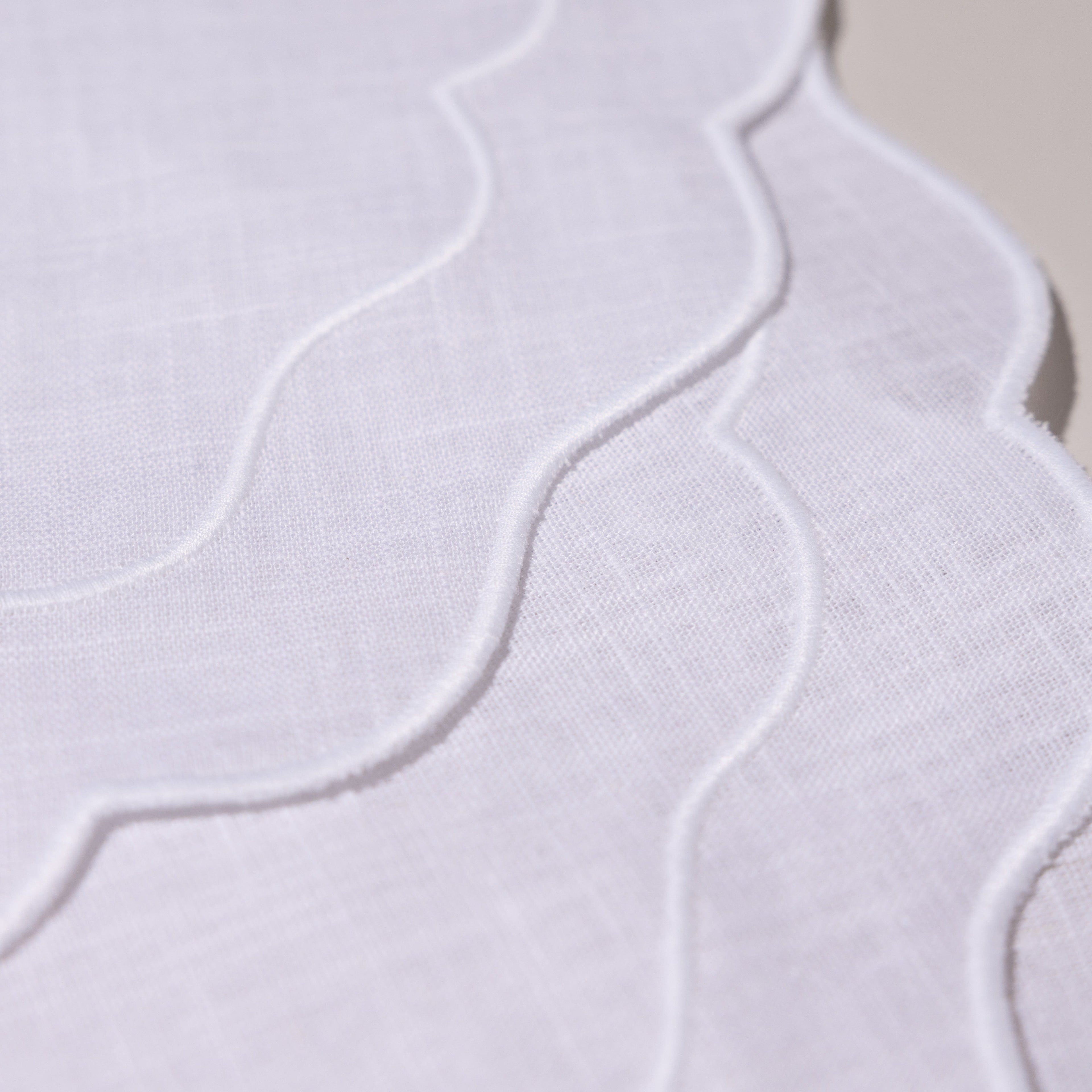 Henriette - Luxury Linens Placemats Seafolly Placemat in White/White (set of 4)