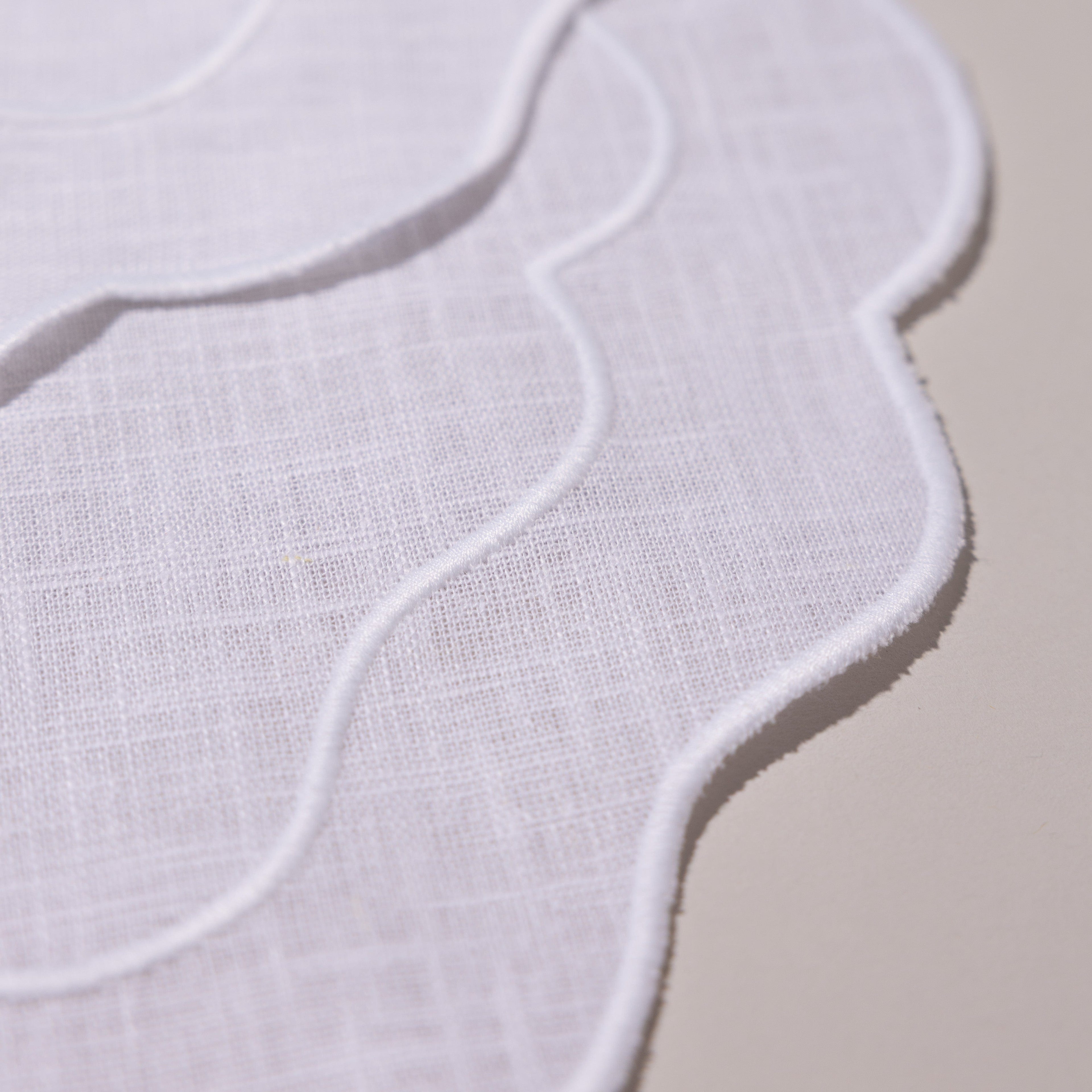 Henriette - Luxury Linens Placemats Seafolly Placemat in White/White (set of 4)