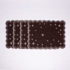 Henriette - Luxury Linens Placemats Starlight Chestnut with Metallic Placemats (set of 4)