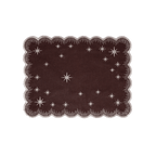 Henriette - Luxury Linens Placemats Starlight Chestnut with Metallic Placemats (set of 4)