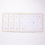 Henriette - Luxury Linens Placemats Starlight White with Metallic Gold Placemats (set of 4)