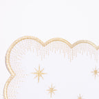 Henriette - Luxury Linens Placemats Starlight White with Metallic Gold Placemats (set of 4)