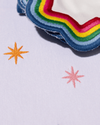 Henriette - Luxury Linens Placemats Starlight White with Multicolour Placemats (set of 4)