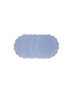 Henriette - Luxury Linens Placemats Tulip Round Placemats Pale Blue (set of 4)