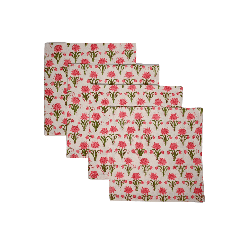 Henriette - Luxury Linens Rose Napkins (set of 4)