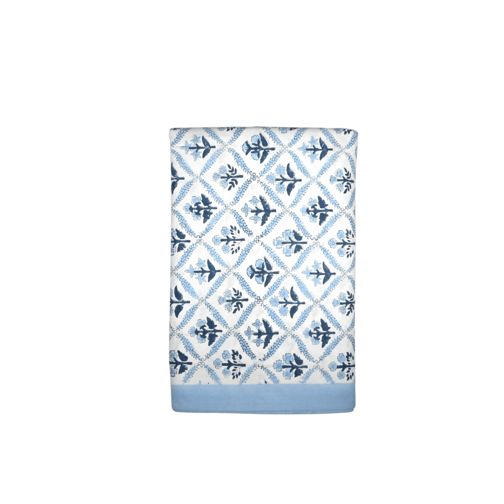 Henriette - Luxury Linens Table Cloth Bluebell Tablecloth