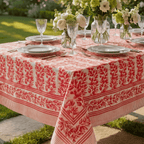 Henriette - Luxury Linens Table Cloth Olivia Peach/ Pink Tablecloth