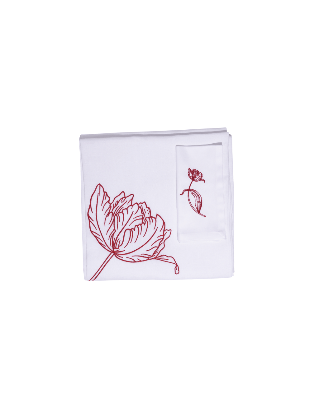 Henriette - Luxury Linens Table Cloth Tulip Tablecloth Red