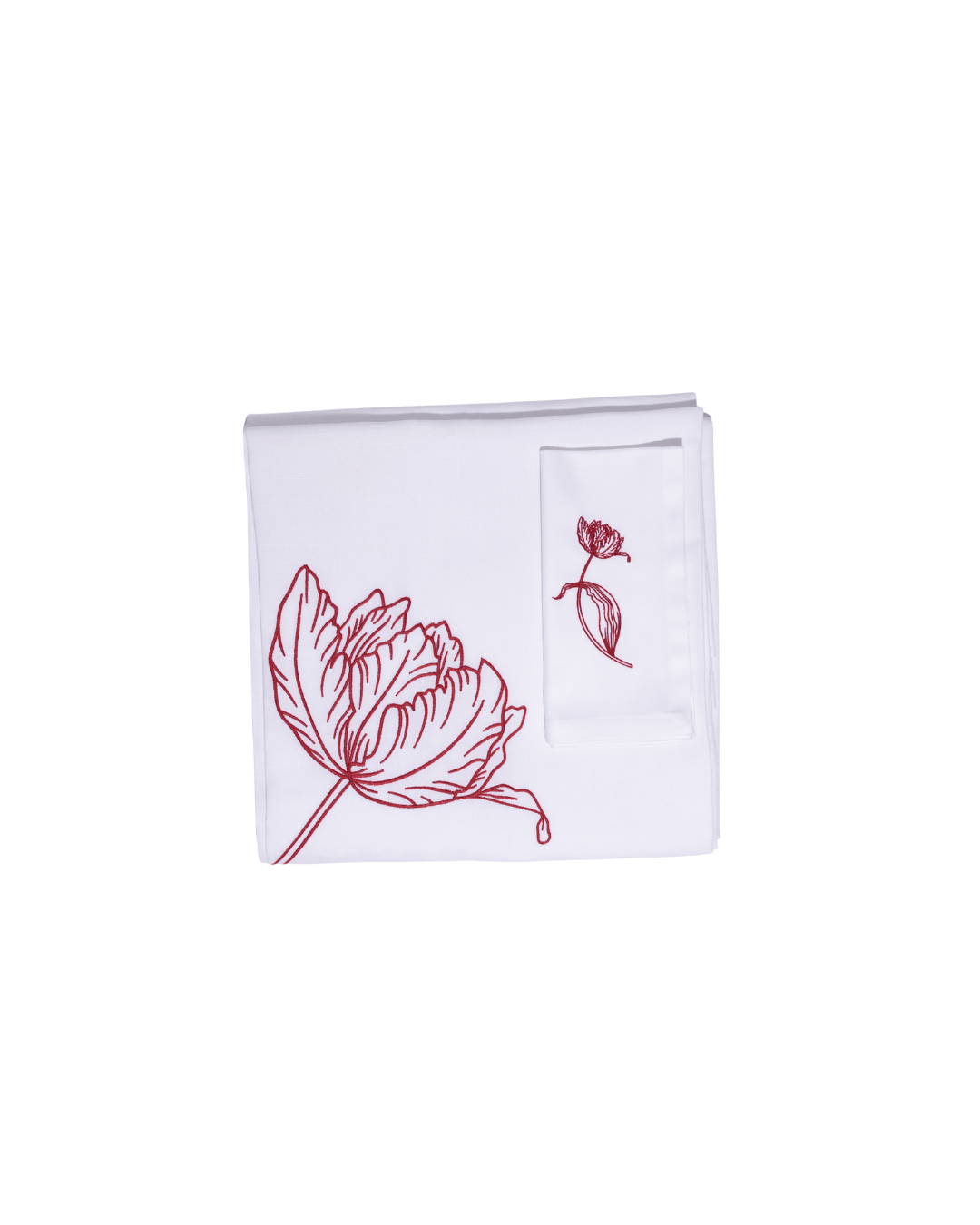 Henriette - Luxury Linens Table Cloth Tulip Tablecloth Red