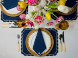 Navy Marigold Slim Placemats (Set of 12)