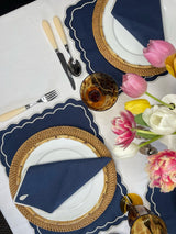 HMA DÉCOR Navy Marigold Slim Placemats (Set of 4)