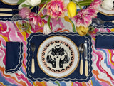 HMA DÉCOR Navy Marigold Slim Placemats (Set of 4)