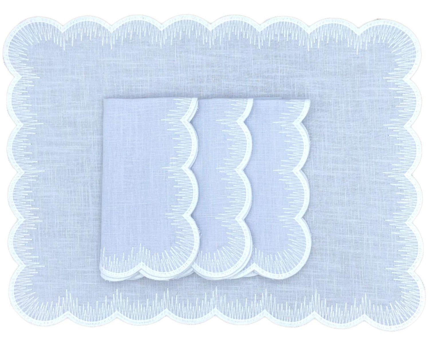 HMA DÉCOR Grey Heartbeat placemats
