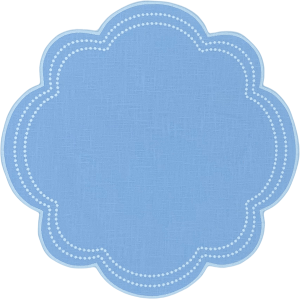 HMA DÉCOR Light Blue Daisy placemats (set of 4)