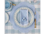 HMA DÉCOR Light Blue Daisy placemats (set of 4)