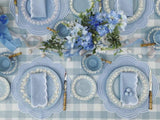 HMA DÉCOR Light Blue Daisy placemats (set of 4)