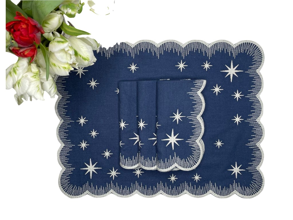 HMA DÉCOR Midnight Star Placemats (set of 4)