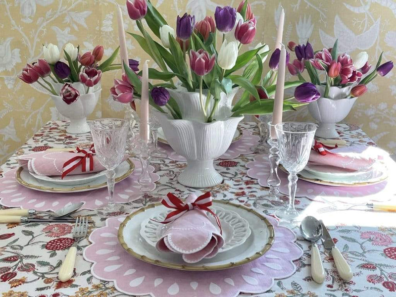 HMA DÉCOR Pink Daisy Napkins (set of 4)